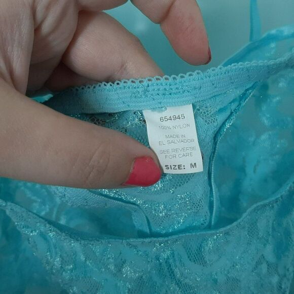 Cinema Etoile Vintage Lace Chemise and G String Set sz M - Picture 6 of 7